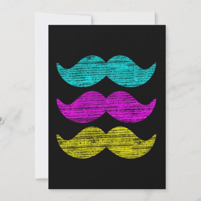 Färgglatt Retro Snurrskägg Mönsterdesign (Framsida)