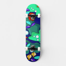 Färgglatt revfisk skateboarddäck mini skateboard bräda 18,5 cm