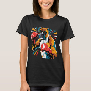 Färgglatt Roligt Boxande Hundälskare Kickboxning B T Shirt