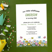 Färgglatt Roligt Litet Vildblomma 1-årsdag