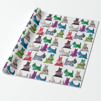 Färgglatt Scottie Presentpapper