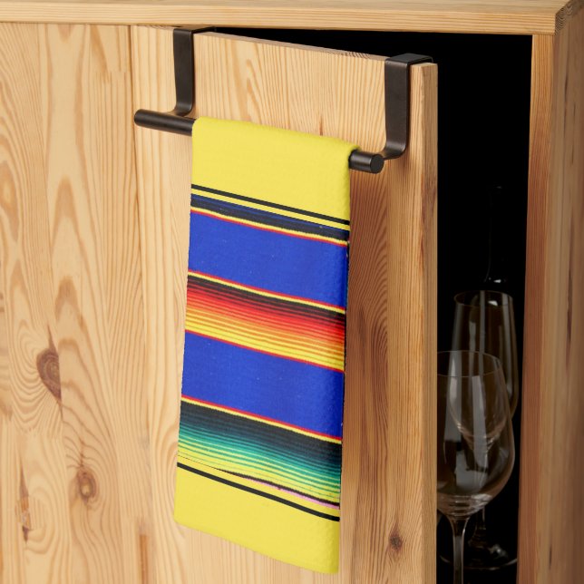 Färgglatt serapemönstrat kökshandduk (Thirds Fold)