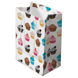 Färgglatt söta cupcakes-mönster
