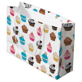 Färgglatt söta cupcakes-mönster