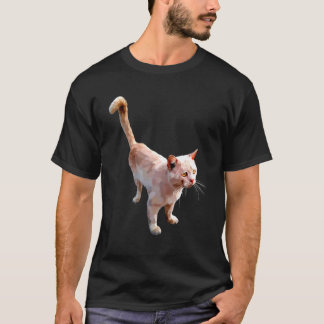 Färgglatt sött kattgrafik t shirt