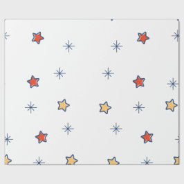 Färgglatt stjärninpacklingspapper presentpapper