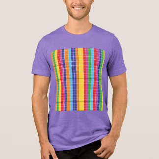 Färgglatt T-shirt med vertikalt randmönster