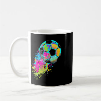 Färgglatt Tie Dye Fotboll Ll  Kaffemugg