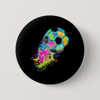 Färgglatt Tie Dye Fotboll Ll  Knapp