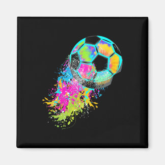 Färgglatt Tie Dye Fotboll Ll  Magnet