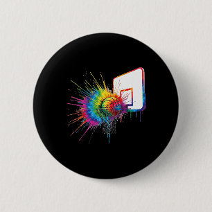 Färgglatt Tie Dye Sketll Hoop Paint Splatter Sport Knapp