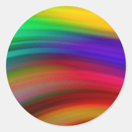 Färgglatt tomt mall Trendigt Elegant Modernt Klass Runt Klistermärke