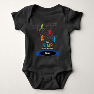 Färgglatt Trampolinpark Hoppa Barn Födelsedagsfest T Shirt