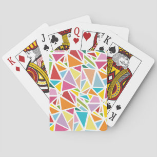 Färgglatt triangelmönster casinokort