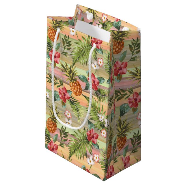 Färgglatt tropiskt ananasfrukt blommönster (Framsidan Vinklad)