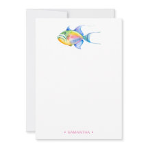 Färgglatt tropiskt fiskpersonligt brevpapper