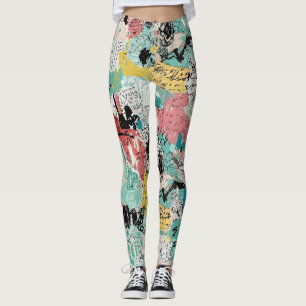 Färgglatt urbant graffiti-mönster (2) leggings