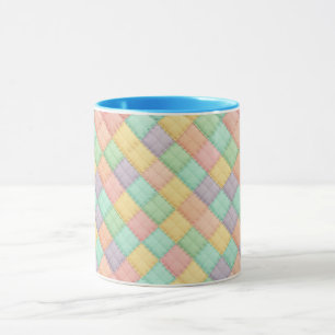 Färgglatt vår/Påsk vintage lapptäcke Mugg