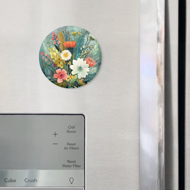 Färgglatt vårbukett magnet (In Situ (Fridge))