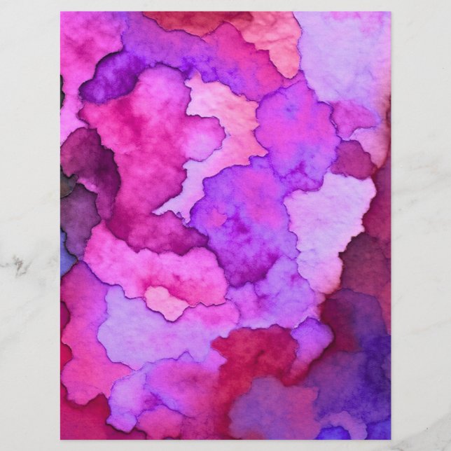 färgglatt vattenfärg stil hantverkspapper 8.5x11" (Framsida)
