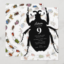 Färgglatt Vintage Bugs Beetles Födelsedagsfesttema