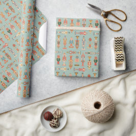 Färgglatt Vintage Holiday Nötknäpparpresentpapper Presentpapper
