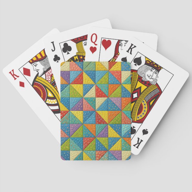 Färgglatt virvelkuddmönster casinokort (Baksidan)