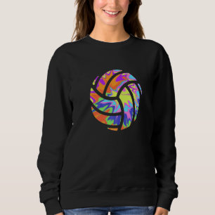 Färgglatt volleybollbandana för kvinnor och tonårs t shirt