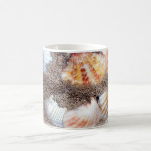 Färgglatta havssnäckor kaffemugg