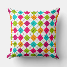 Färgglättad argyle Mönster Jumbo Pillow Kudde