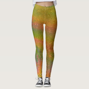 Färgglidande iriserande regnbågsoljeslick leggings