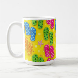 FÄRGGLIGA SOMMAR-TOFFLOR KAFFEMUGG