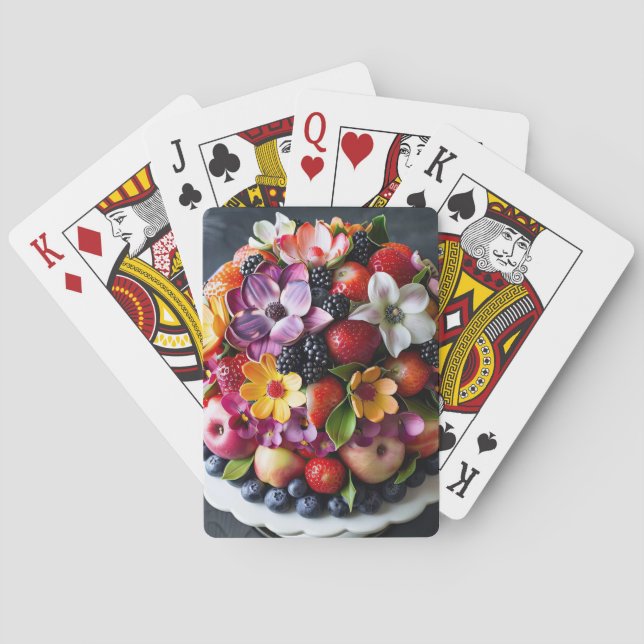 Färgglik frukt tårta casinokort (Baksidan)