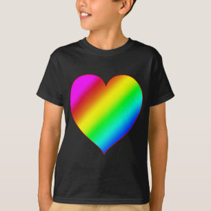 Färgglikt Hjärtan Regnbåge Kärlek Ljus Färg T Shirt