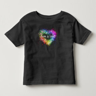 Färgglittret hjärta t shirt