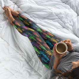 Färgglöd Julgran i Mörk Forest Leggings
