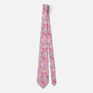 Färggloda trädgårdsblommor vildblomma vår äng slips