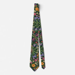 Färggloda trädgårdsblommor vildblomma vår äng slips