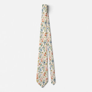 Färggloda trädgårdsblommor vildblomma vår äng slips