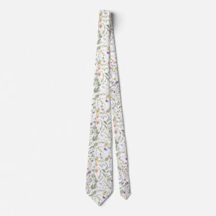 Färggloda trädgårdsblommor vildblomma vår äng slips