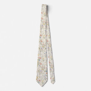 Färggloda trädgårdsblommor vildblomma vår äng slips