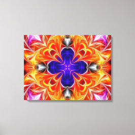 Färgglödande Abstrakt Canvastryck