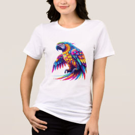 Färgglödande papegoja t shirt