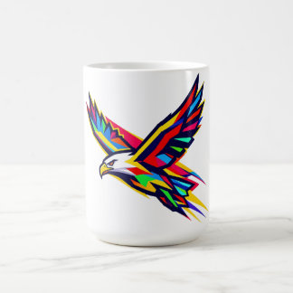 Färgglott flygande örn regnbågslogotyp sportgåva kaffemugg