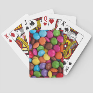 Färggodis, godisknappar, sötsaker, mat casinokort