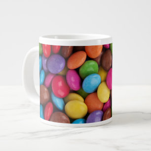 Färggodis, godisknappar, sötsaker, mat jumbo mugg