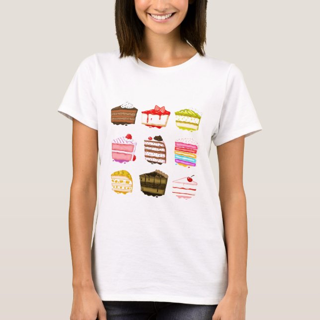 Färggräddkaka med färglöst grädde t shirt (Framsida)
