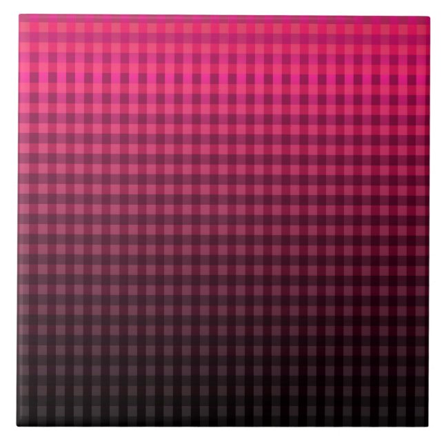 Färggradient för röd och svart kontrollerad mönste kakelplatta (Framsidan)