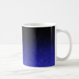 Färggradienten Blå och svart Glitter Kaffemugg