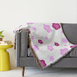 Färggradienten för rosa-blommigt Mönster Filt